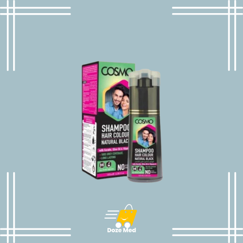     Cosmo Black Hair Color Shampoo In Pakistan - For Gray Hair Coverage – Doze Med
