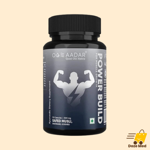 Aadar Power Build Ayurvedic Muscle Gain Capsules