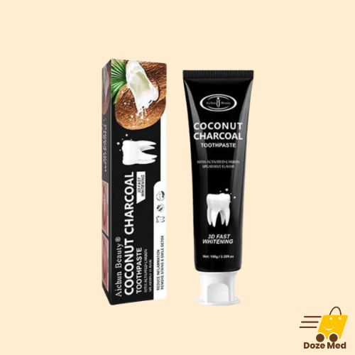 Coconut & Charcoal Organic Black Teeth Whitening Toothpaste