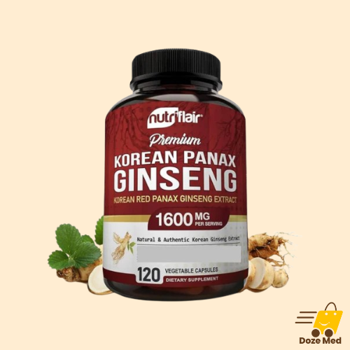 NutriFlair Korean Red Panax Ginseng 1600mg Capsules